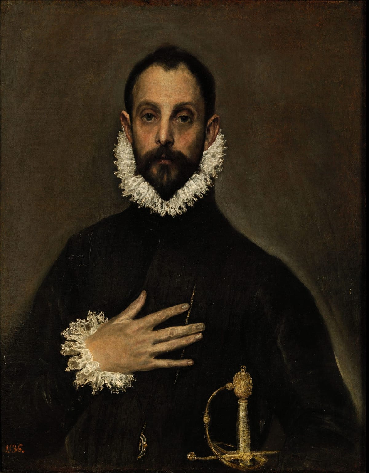 Le Chevalier à la main sur la poitrine