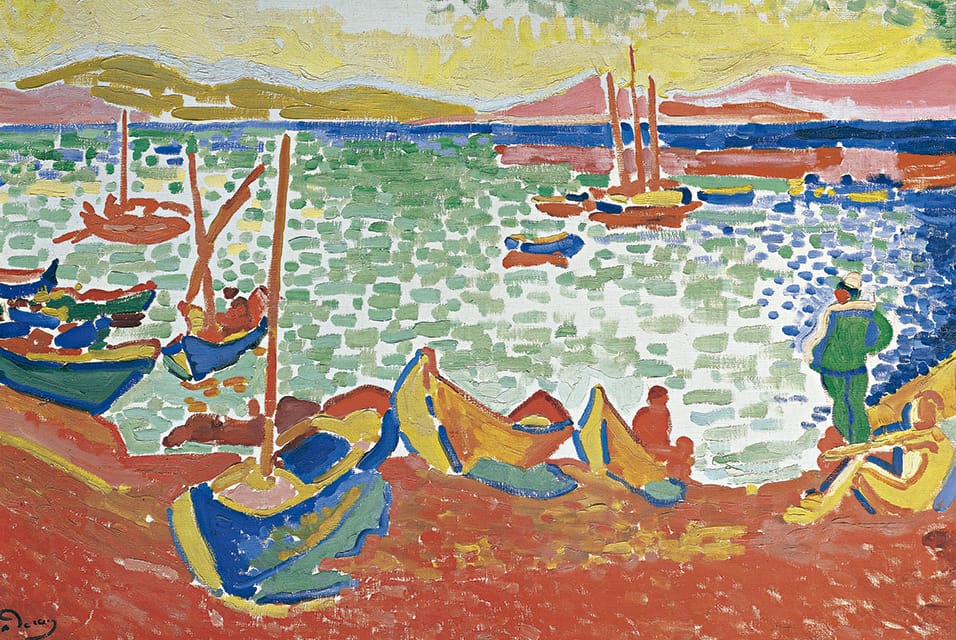 Bateaux dans le port de Collioure